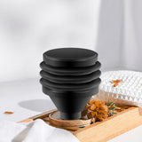 Maxbell Silicone Coffee Grinder Powder Outlet Parts for Cafe Kitchen Black Large