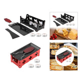 Maxbell Non Stick Candlelight Cheese Raclette with Foldable Handle for Kitchen Black