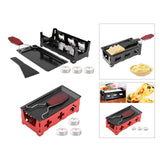 Maxbell Non Stick Candlelight Cheese Raclette with Foldable Handle for Kitchen Black