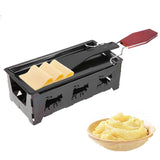 Maxbell Non Stick Candlelight Cheese Raclette with Foldable Handle for Kitchen Black