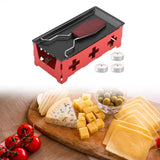 Maxbell Non Stick Candlelight Cheese Raclette with Foldable Handle for Kitchen Red