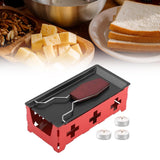 Maxbell Non Stick Candlelight Cheese Raclette with Foldable Handle for Kitchen Red