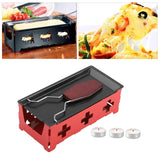 Maxbell Non Stick Candlelight Cheese Raclette with Foldable Handle for Kitchen Red