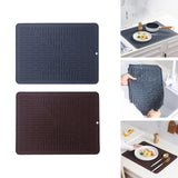 Maxbell Silicone Drain Pad Non Slip Anti Scald Easy Clean for Kitchen Utensils dark gray
