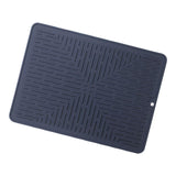 Maxbell Silicone Drain Pad Non Slip Anti Scald Easy Clean for Kitchen Utensils dark gray