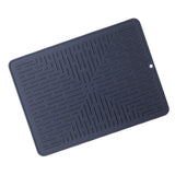 Maxbell Silicone Drain Pad Non Slip Anti Scald Easy Clean for Kitchen Utensils dark gray