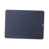 Maxbell Silicone Drain Pad Non Slip Anti Scald Easy Clean for Kitchen Utensils dark gray