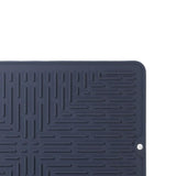 Maxbell Silicone Drain Pad Non Slip Anti Scald Easy Clean for Kitchen Utensils dark gray