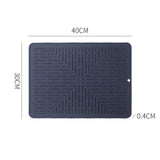 Maxbell Silicone Drain Pad Non Slip Anti Scald Easy Clean for Kitchen Utensils dark gray