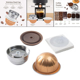 Maxbell Coffee Pod Tamper Espresso Cup Stainless Steel Refillable for Coffee Maker style B