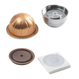 Maxbell Coffee Pod Tamper Espresso Cup Stainless Steel Refillable for Coffee Maker style B
