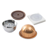 Maxbell Coffee Pod Tamper Espresso Cup Stainless Steel Refillable for Coffee Maker style B