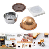 Maxbell Coffee Pod Tamper Espresso Cup Stainless Steel Refillable for Coffee Maker style B