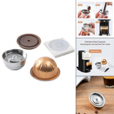 Maxbell Coffee Pod Tamper Espresso Cup Stainless Steel Refillable for Coffee Maker style B