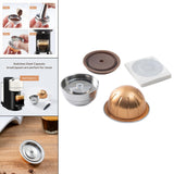 Maxbell Coffee Pod Tamper Espresso Cup Stainless Steel Refillable for Coffee Maker style B