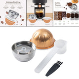 Maxbell Coffee Pod Tamper Espresso Cup Stainless Steel Refillable for Coffee Maker style C