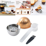 Maxbell Coffee Pod Tamper Espresso Cup Stainless Steel Refillable for Coffee Maker style C