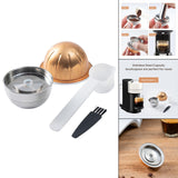 Maxbell Coffee Pod Tamper Espresso Cup Stainless Steel Refillable for Coffee Maker style C