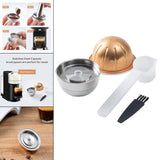 Maxbell Coffee Pod Tamper Espresso Cup Stainless Steel Refillable for Coffee Maker style C