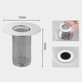 Maxbell Floor Drain Filter Stainless Steel Anti Clogging Bathtub Mesh Basket Filter Fit 29mm-53mm Short