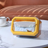 Maxbell Transparent Tissue Cover Dispenser Toilet Paper Organizer for Kitchen Home Yellow