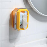 Maxbell Transparent Tissue Cover Dispenser Toilet Paper Organizer for Kitchen Home Yellow