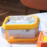 Maxbell Transparent Tissue Cover Dispenser Toilet Paper Organizer for Kitchen Home Yellow