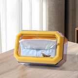Maxbell Transparent Tissue Cover Dispenser Toilet Paper Organizer for Kitchen Home Yellow