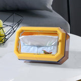Maxbell Transparent Tissue Cover Dispenser Toilet Paper Organizer for Kitchen Home Yellow