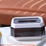 Maxbell Transparent Tissue Cover Dispenser Toilet Paper Organizer for Kitchen Home White