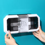 Maxbell Transparent Tissue Cover Dispenser Toilet Paper Organizer for Kitchen Home White