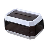 Maxbell Transparent Tissue Cover Dispenser Toilet Paper Organizer for Kitchen Home White