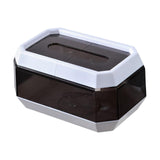 Maxbell Transparent Tissue Cover Dispenser Toilet Paper Organizer for Kitchen Home White