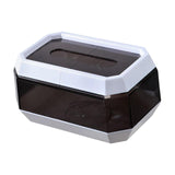 Maxbell Transparent Tissue Cover Dispenser Toilet Paper Organizer for Kitchen Home White