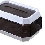 Maxbell Transparent Tissue Cover Dispenser Toilet Paper Organizer for Kitchen Home White