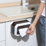 Maxbell Transparent Tissue Cover Dispenser Toilet Paper Organizer for Kitchen Home White