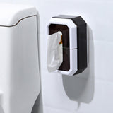 Maxbell Transparent Tissue Cover Dispenser Toilet Paper Organizer for Kitchen Home White