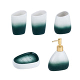 Maxbell 5x Modern Bathroom Accessories Set Soap Dish Lotion Bottle Decor for Toilet