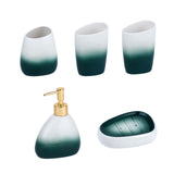 Maxbell 5x Modern Bathroom Accessories Set Soap Dish Lotion Bottle Decor for Toilet