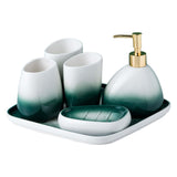 Maxbell 5x Modern Bathroom Accessories Set Soap Dish Lotion Bottle Decor for Toilet