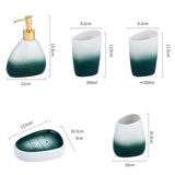 Maxbell 5x Modern Bathroom Accessories Set Soap Dish Lotion Bottle Decor for Toilet