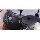 Maxbell Cast Iron Teapot Traditional Tea Kettle 1200ml for Boiling Water Making Tea