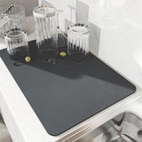 Maxbell Drain Pad Heat Resistant Dinnerware Placemat Pot Mat for Kitchen Counter Gray S