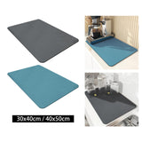 Maxbell Drain Pad Heat Resistant Dinnerware Placemat Pot Mat for Kitchen Counter Gray S