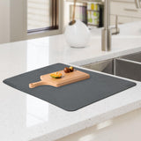 Maxbell Drain Pad Heat Resistant Dinnerware Placemat Pot Mat for Kitchen Counter Gray S