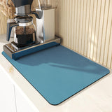 Maxbell Drain Pad Heat Resistant Dinnerware Placemat Pot Mat for Kitchen Counter Blue Medium