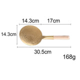 Maxbell Tofu Scoop with Wooden Handle Washable for Home Restaurant 14cm