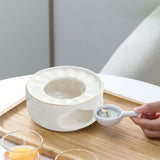 Maxbell Teapot Warmer Coffee Tea Warmer for Glass Teapot Ceramic Teapot White
