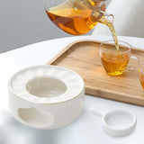 Maxbell Teapot Warmer Coffee Tea Warmer for Glass Teapot Ceramic Teapot White