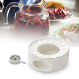 Maxbell Teapot Warmer Coffee Tea Warmer for Glass Teapot Ceramic Teapot White